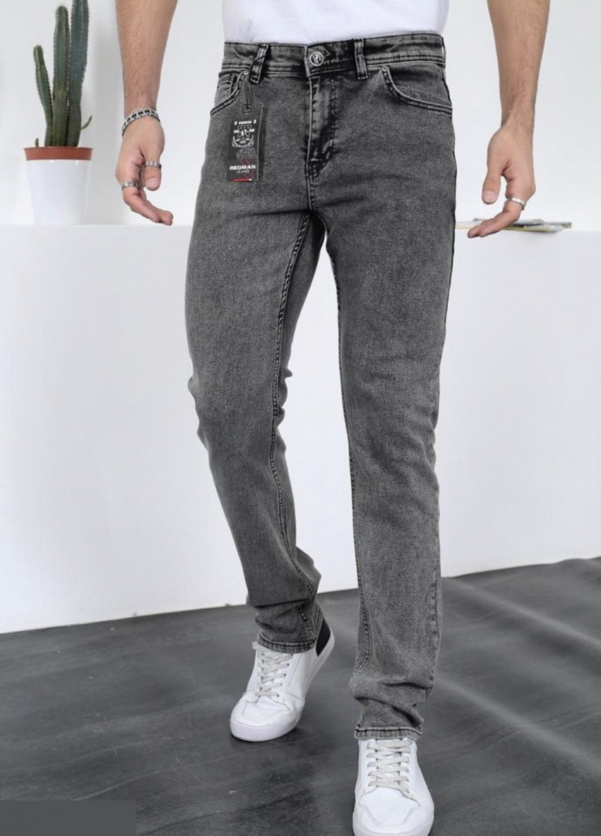 Серые демисезонные джинси прямие 6375 grey Redman
