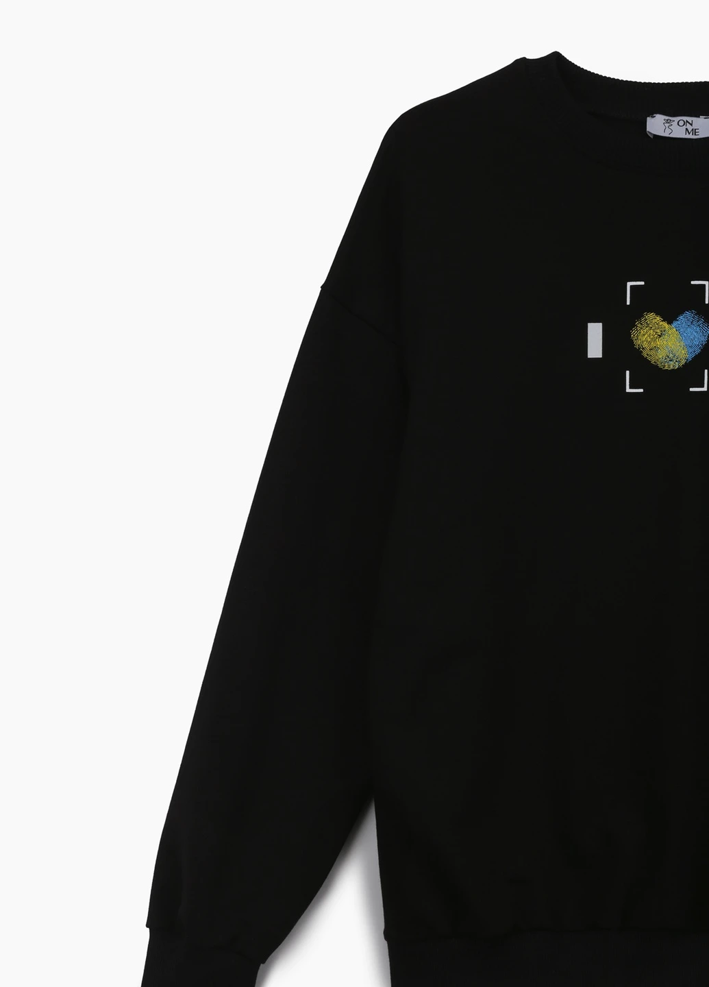 Чорний світшот i am ukrainian Blue World українська символіка (258360141)