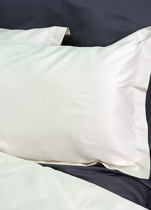 Постельное белье MERISET ДУЭТ MILK CHAMPAGNE/ANTHRACITE Premium Сатин однотон Семейное на резинке No Brand (258386087)