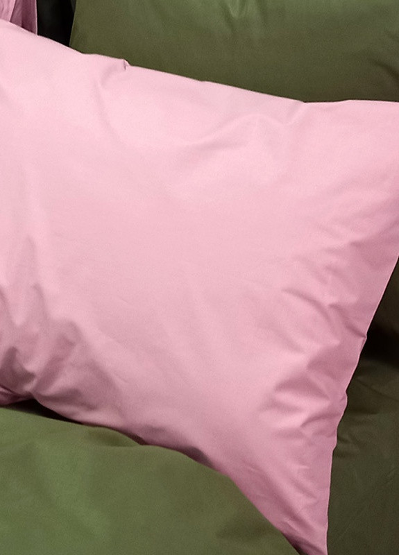 Постельное белье MERISET ДУЭТ Пудра/Темный Хаки Поплін Полуторное No Brand (258386100)