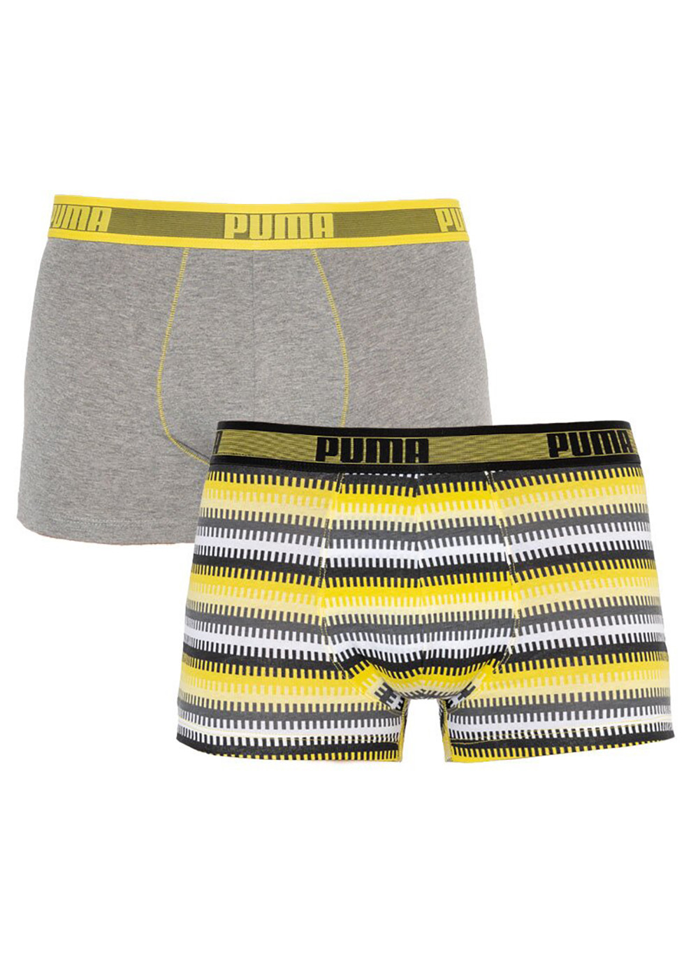 Worldhood Stripe Trunk 2-pack S gray/yellow Puma Трусы-боксеры (258402841)