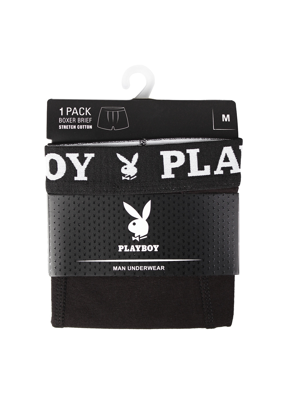 Труси-боксери Men's Underwear Classic 1-pack S black Playboy трусы-боксеры (258402637)