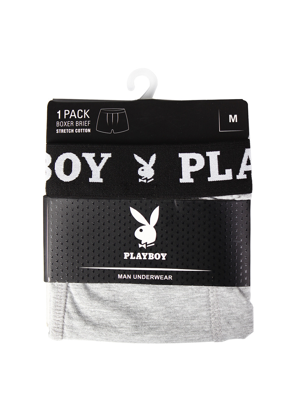 Труси-боксери Men's Underwear Classic 1-pack S grey Playboy трусы-боксеры (258402658)