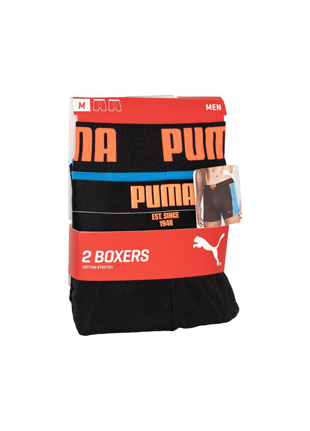 Труси-боксери Statement Boxer 2-pack S black/blue Puma Трусы-боксеры (258402856)
