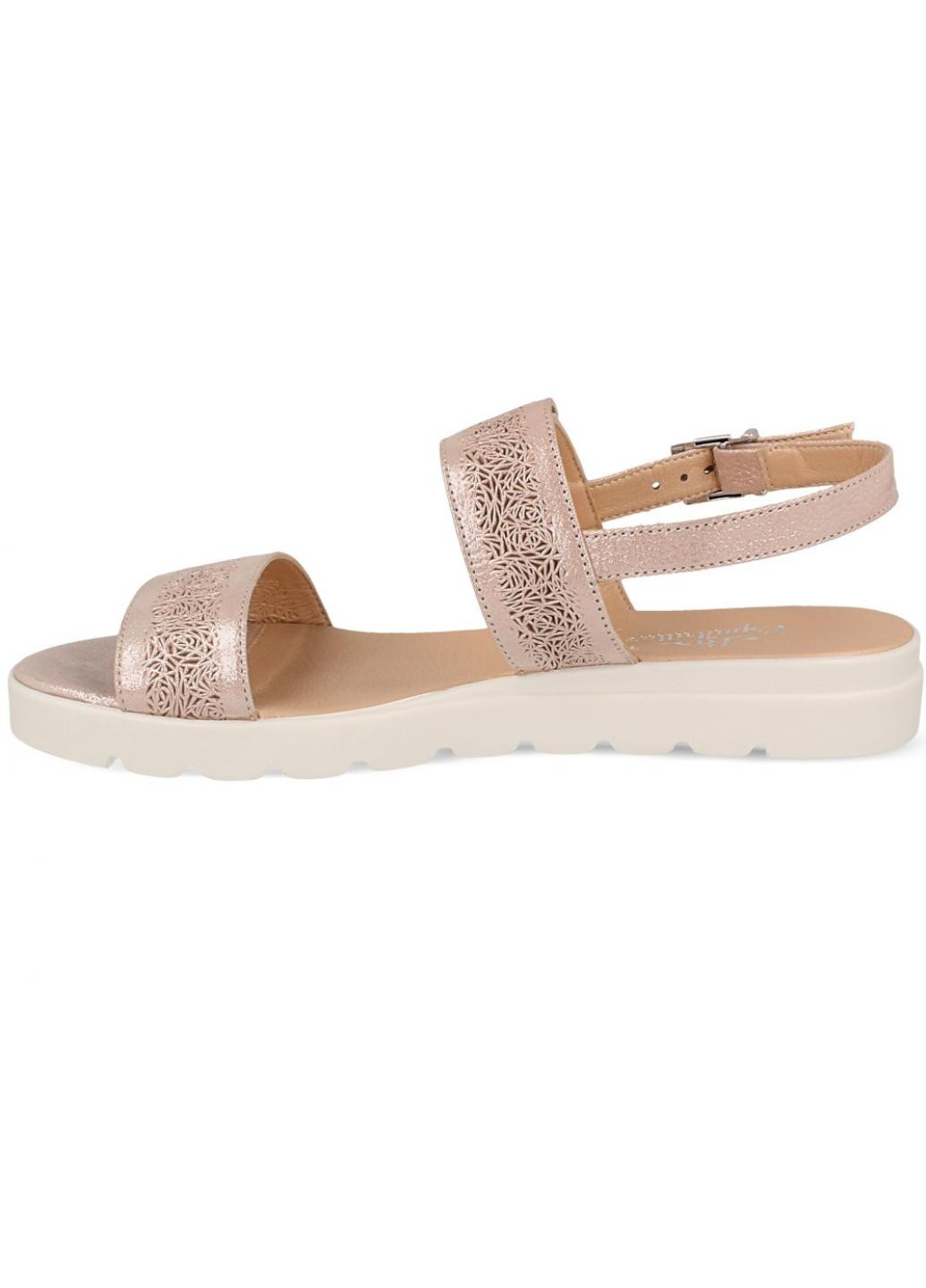 Повседневные сандалии 020-f-18 (золотистий/бежевый) Las Espadrillas