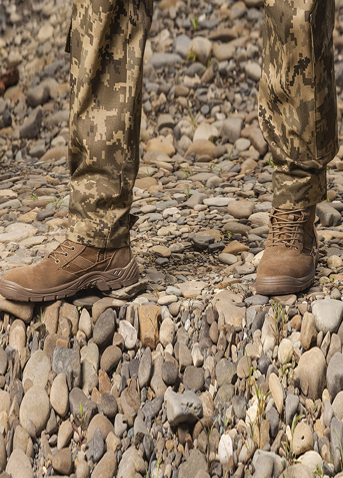 Коричневые летние берцы тактические. мужские ультралёгкие боєвые ботинки hi-legs coyote р. 40 258 мм берцы MAXSTEEL