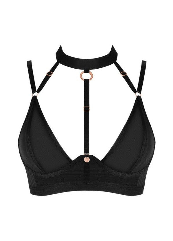 Черный демисезонный комплект белья (бюстгальтер, трусики) Obsessive