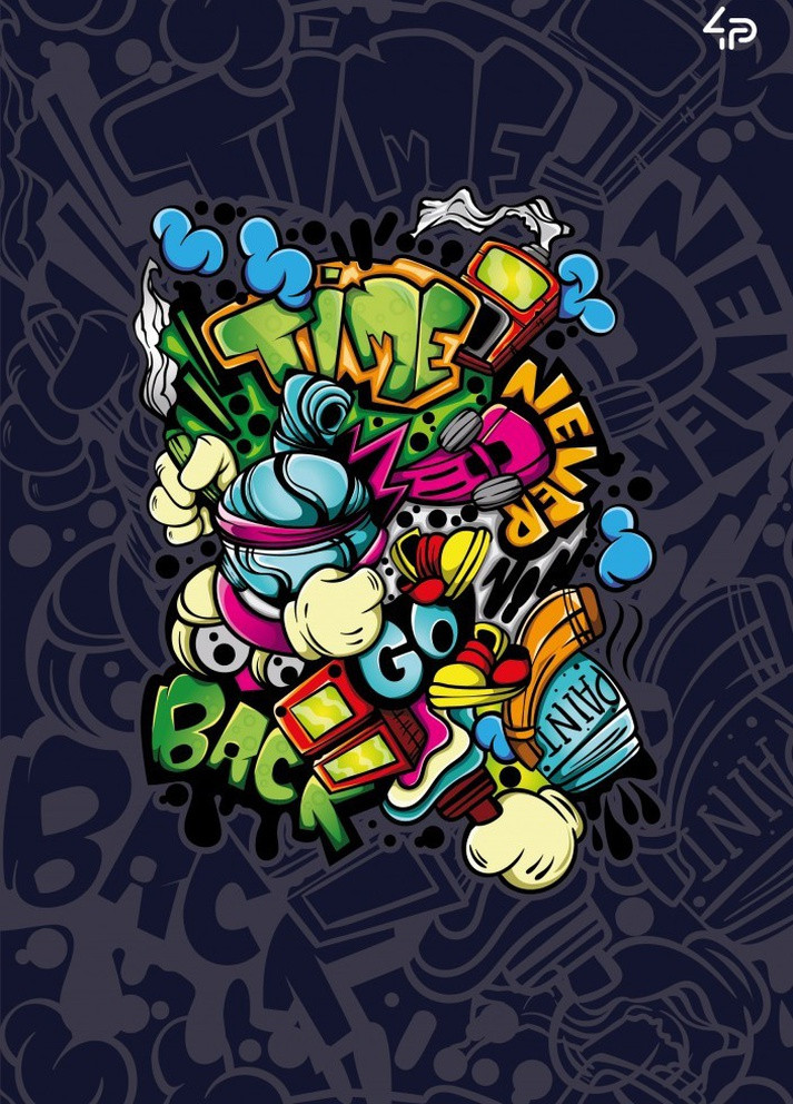 Блокнот Graffiti comics 48 арк. формат А5 904600 4PROFI (258526060)