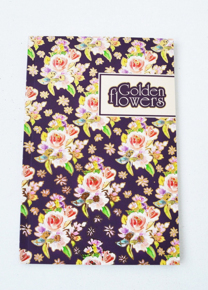 Блокнот "Golden Flowers" purple 40 листов формат A5 903603 4PROFI (258525604)
