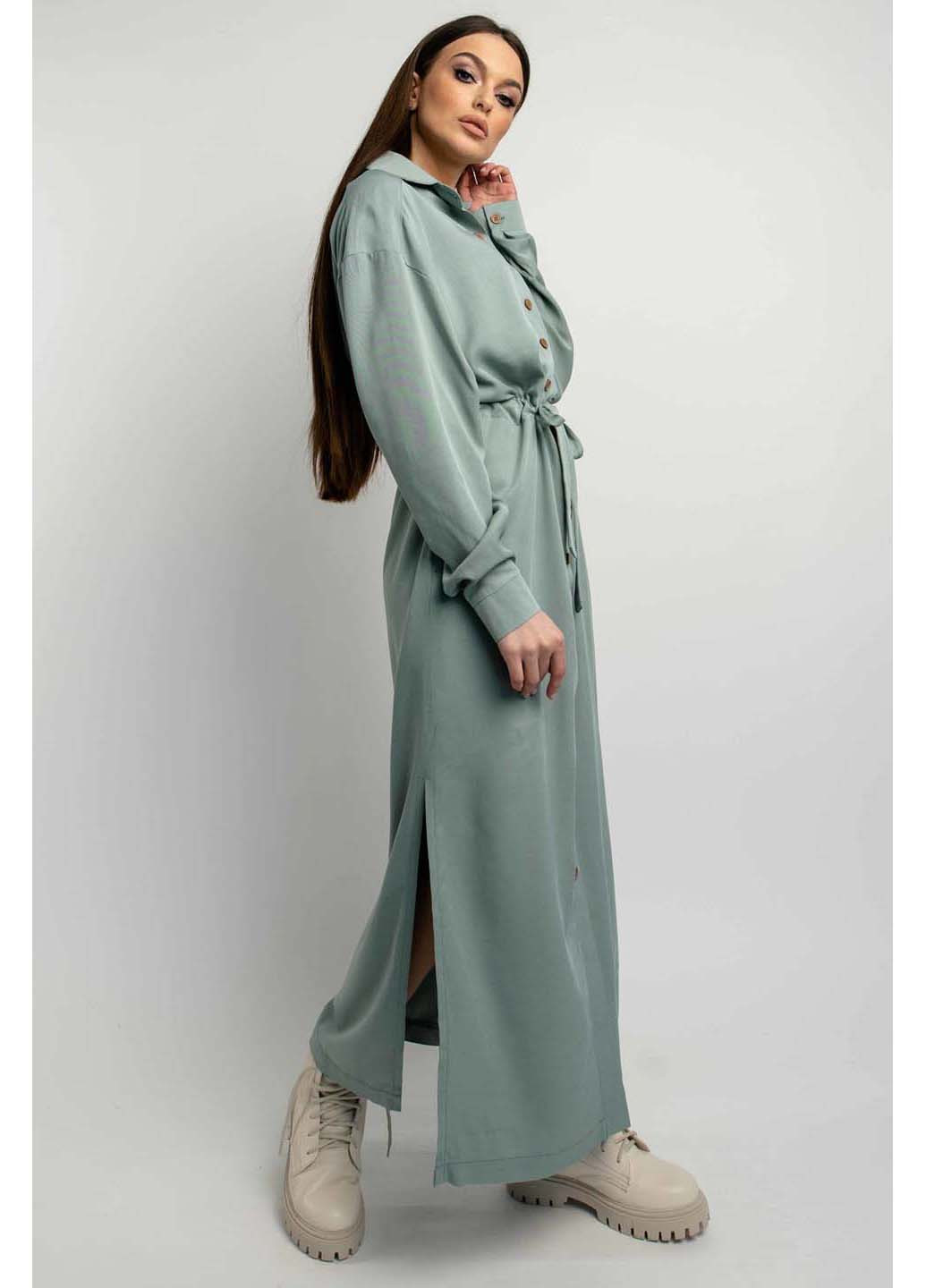 Оливковое кэжуал платье Ри Мари
