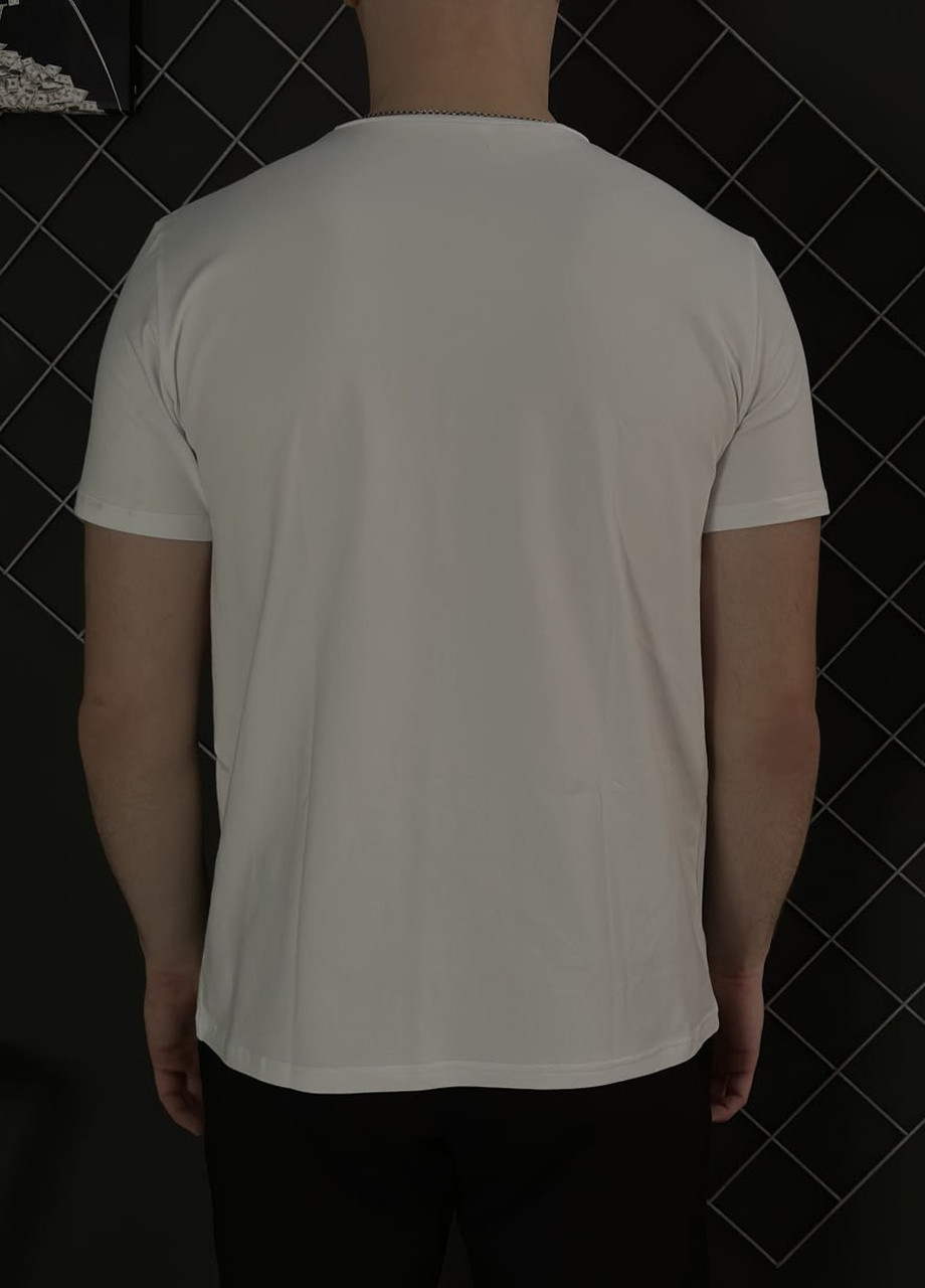 Білий демісезонний костюм штани чорні adidas (білий лого) + футболка біла adidas Vakko