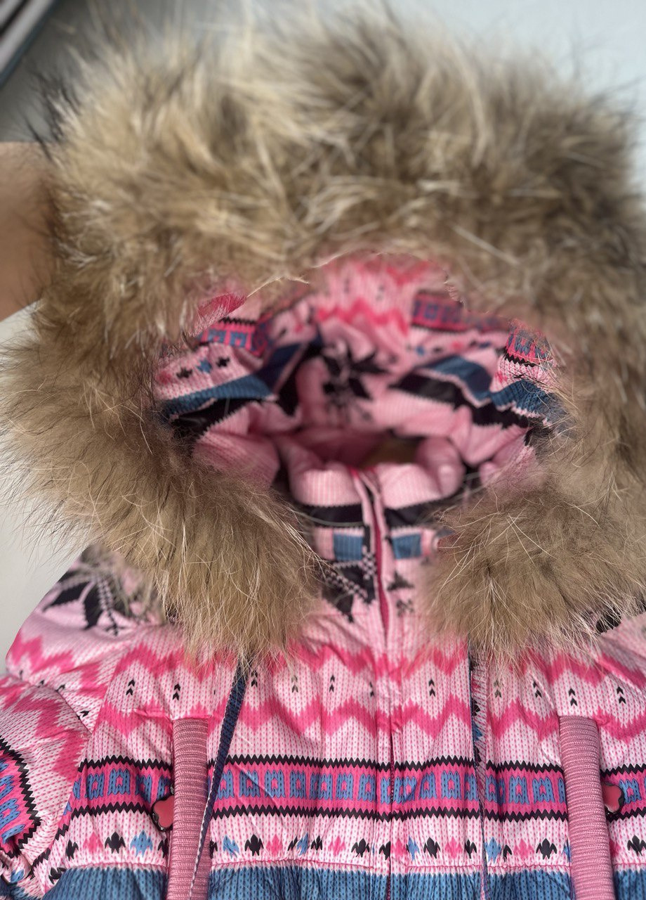 Рожева зимня куртка зимова для дівчинки Danilo