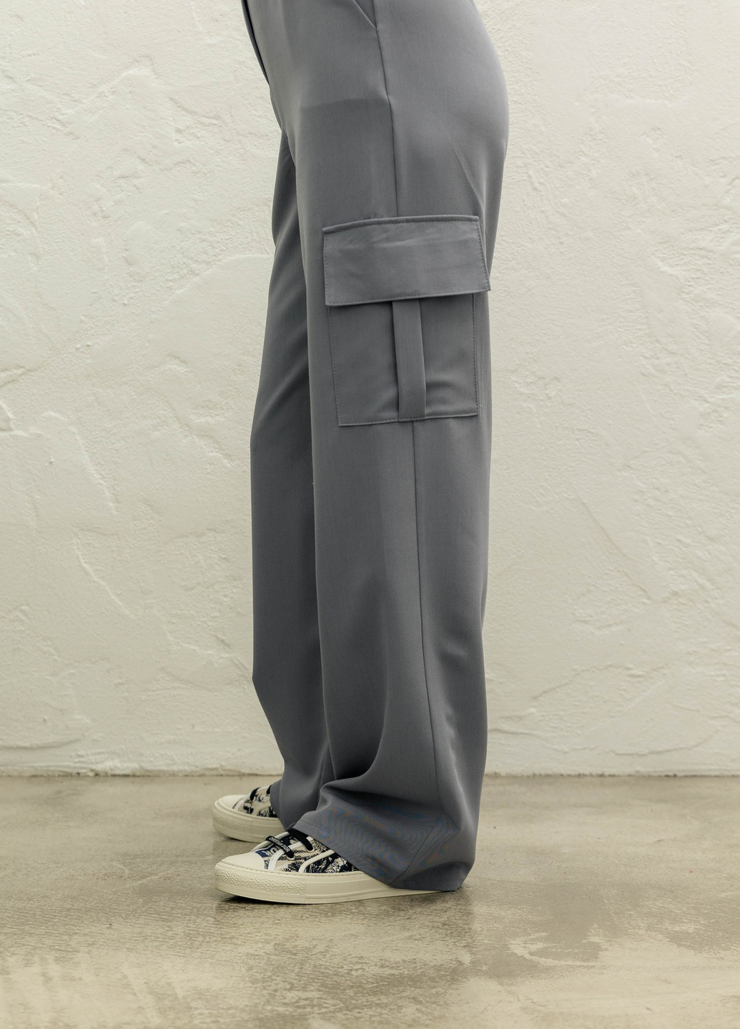 Серые кэжуал летние брюки ST-Seventeen