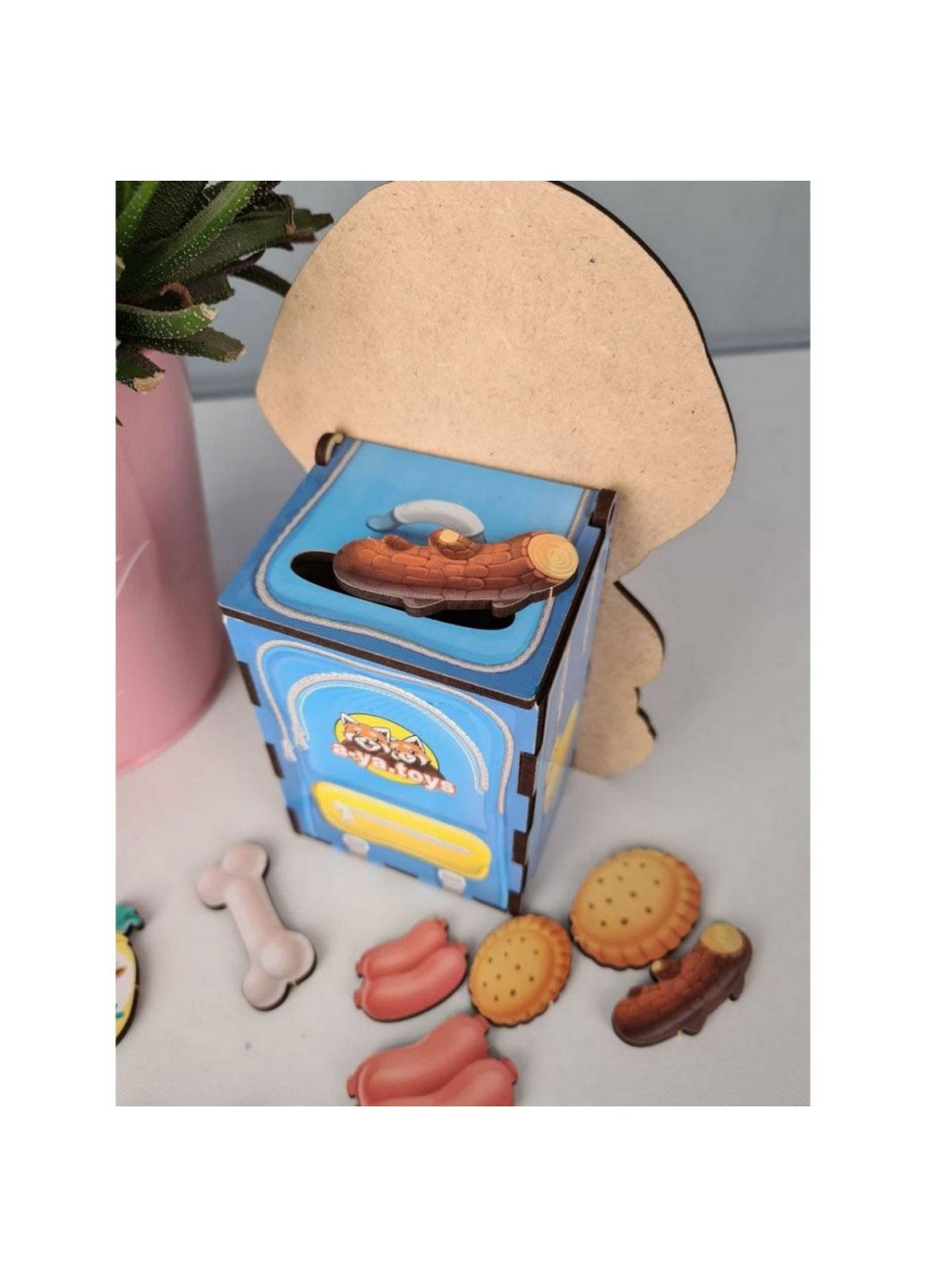 Настольная развивающая игра "Накорми собачек" пазл-сортер 17х18х6 см No Brand (258414815)