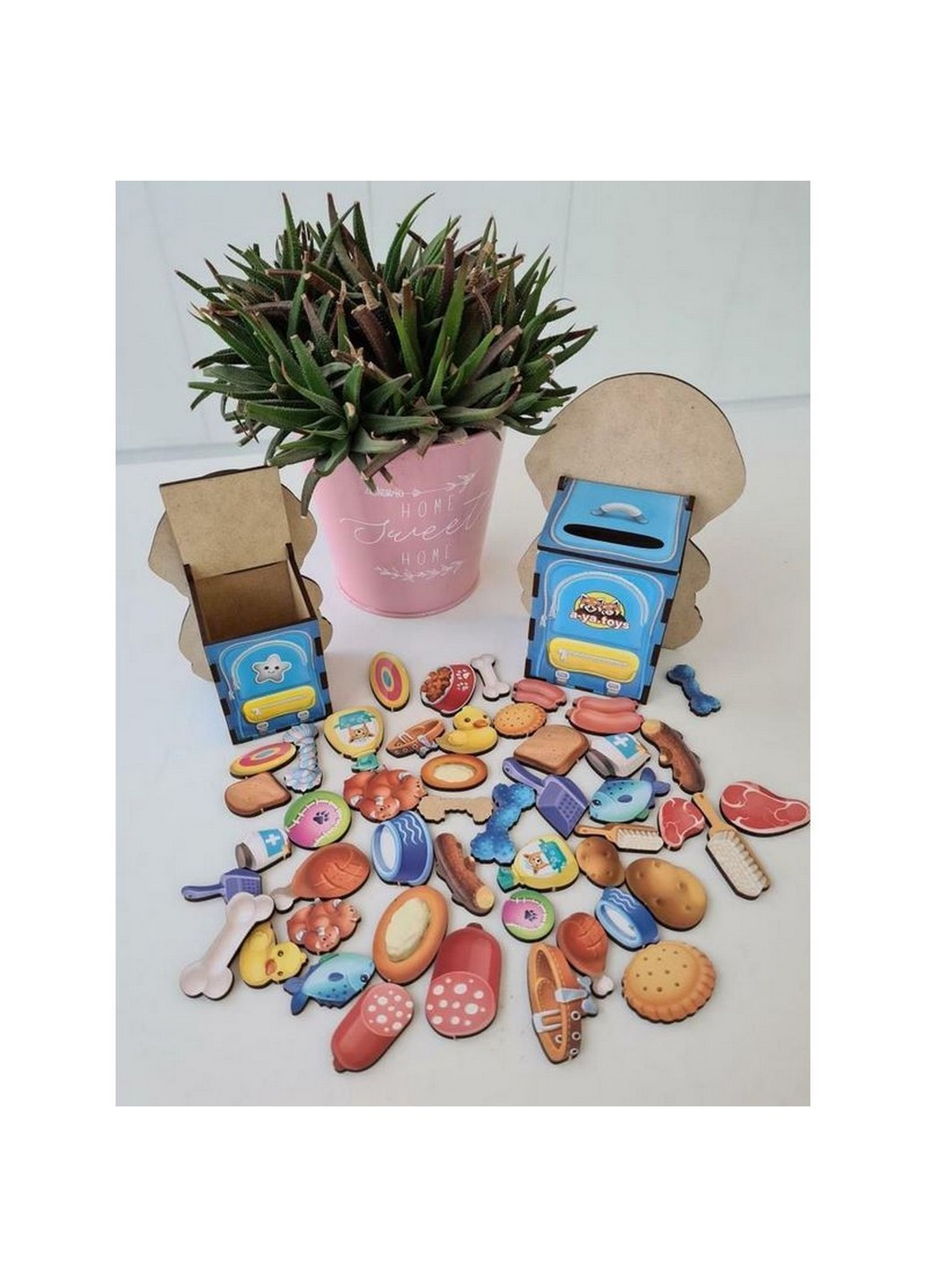 Настольная развивающая игра "Накорми собачек" пазл-сортер 17х18х6 см No Brand (258414815)