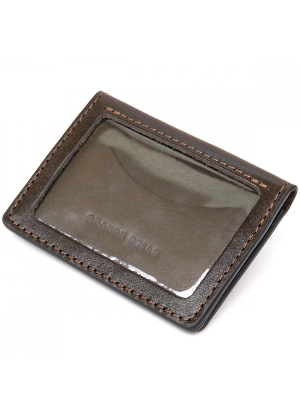 Жіноча стильна шкіряна обкладинка для автодокументів ID картки 10х8х1,5 см Grande Pelle (258414905)