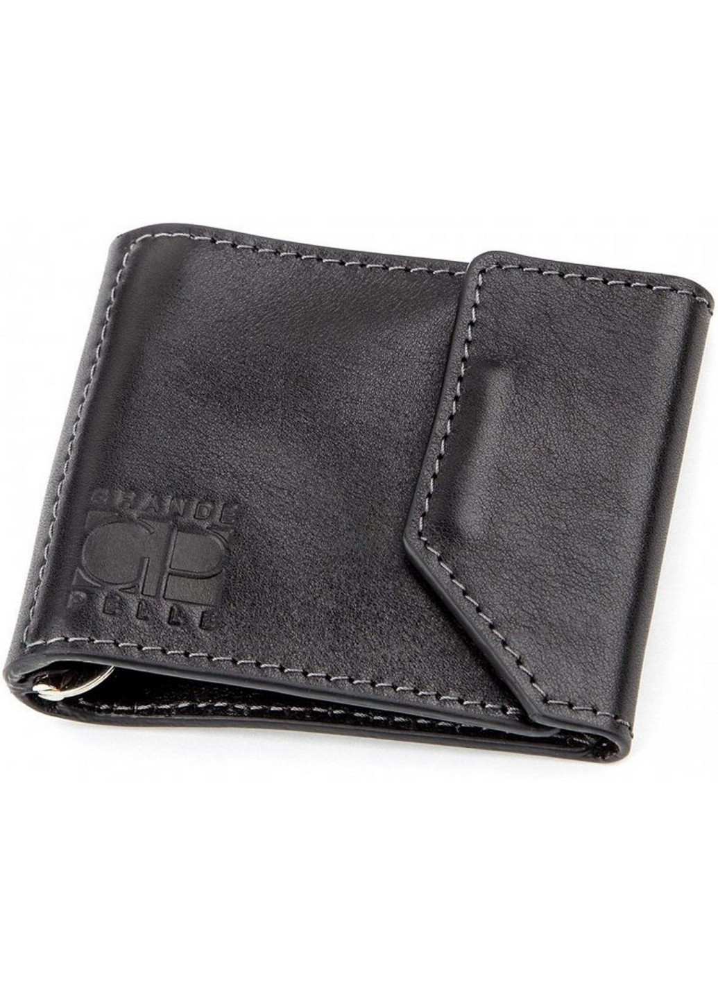 Стильный мужской зажим для денег из кожи 9х8х1 см Grande Pelle (258414919)