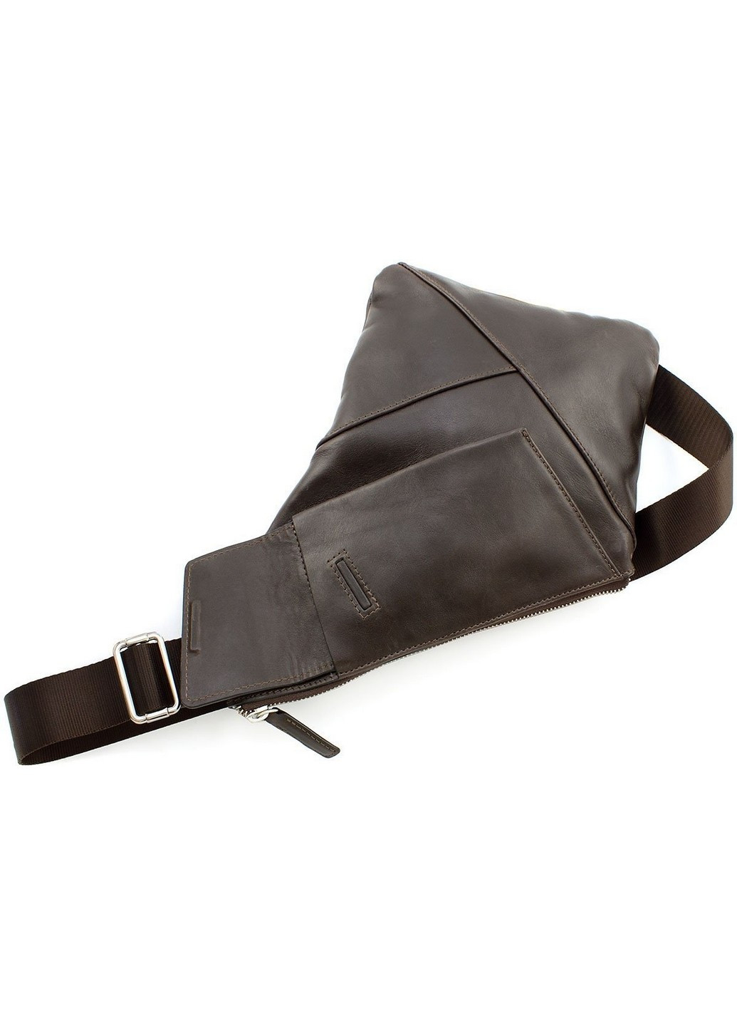 Стильная мужская сумка-слинг из кожи 30х20х1 см Grande Pelle (258414928)