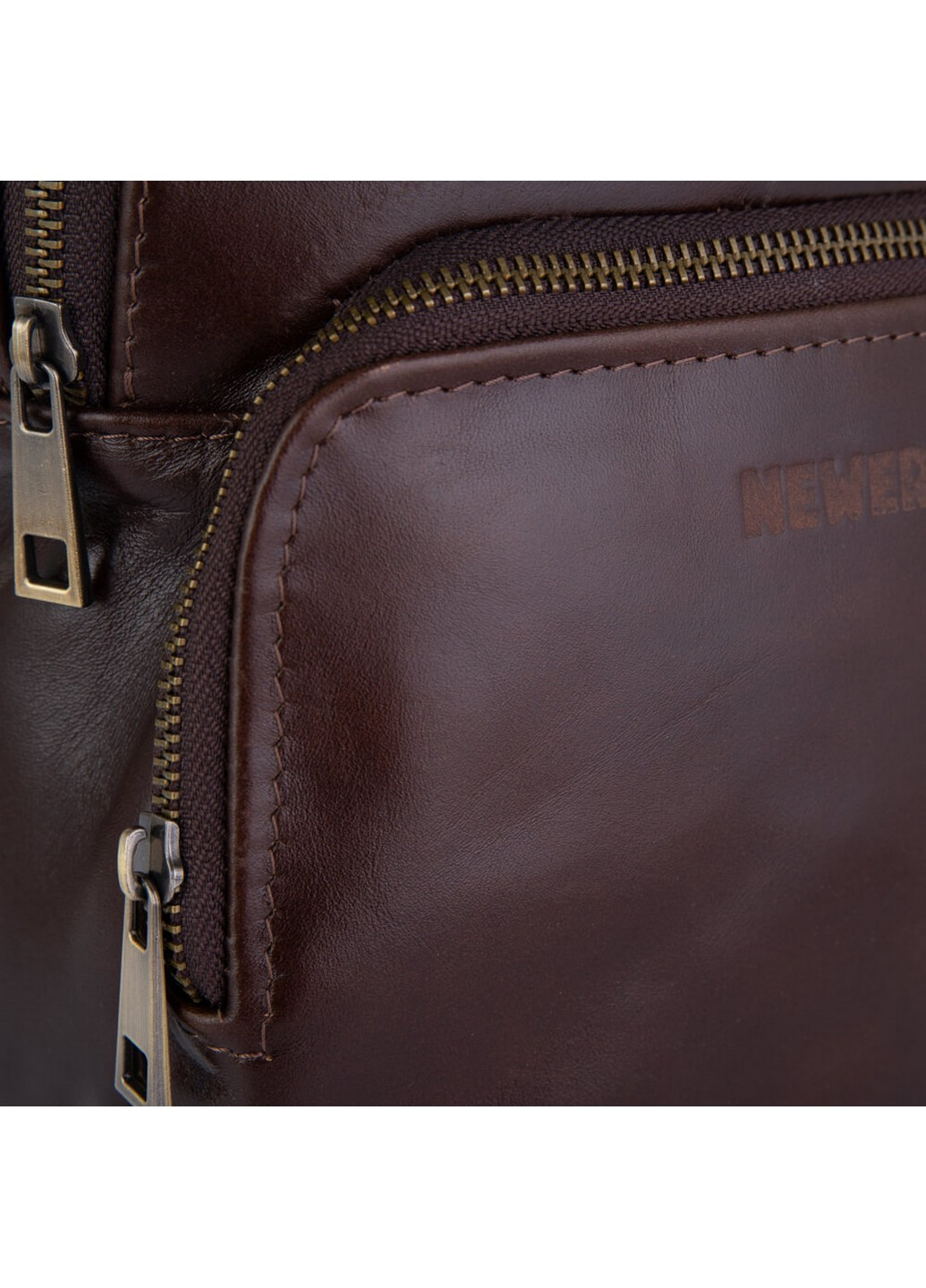 Стильна чоловіча сумка-слінг зі шкіри 31х20х10 см Newery (258415518)