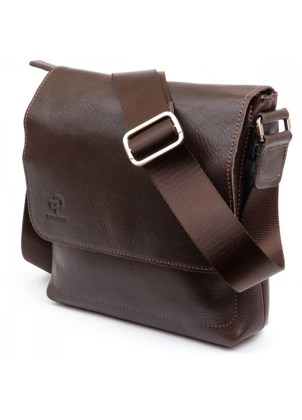 Стильная мужская сумка из кожи 22х22х5,5 см Grande Pelle (258414886)