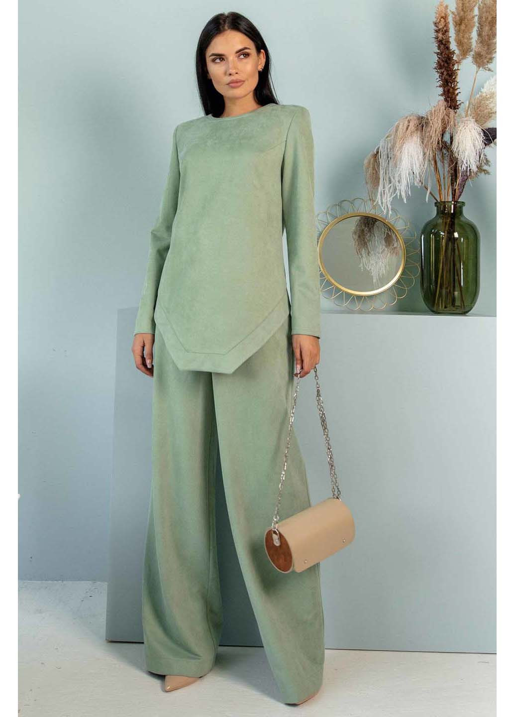 Зеленая демисезонная блуза Ри Мари