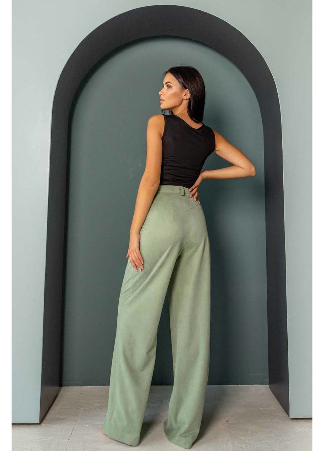 Зеленые кэжуал демисезонные брюки Ри Мари