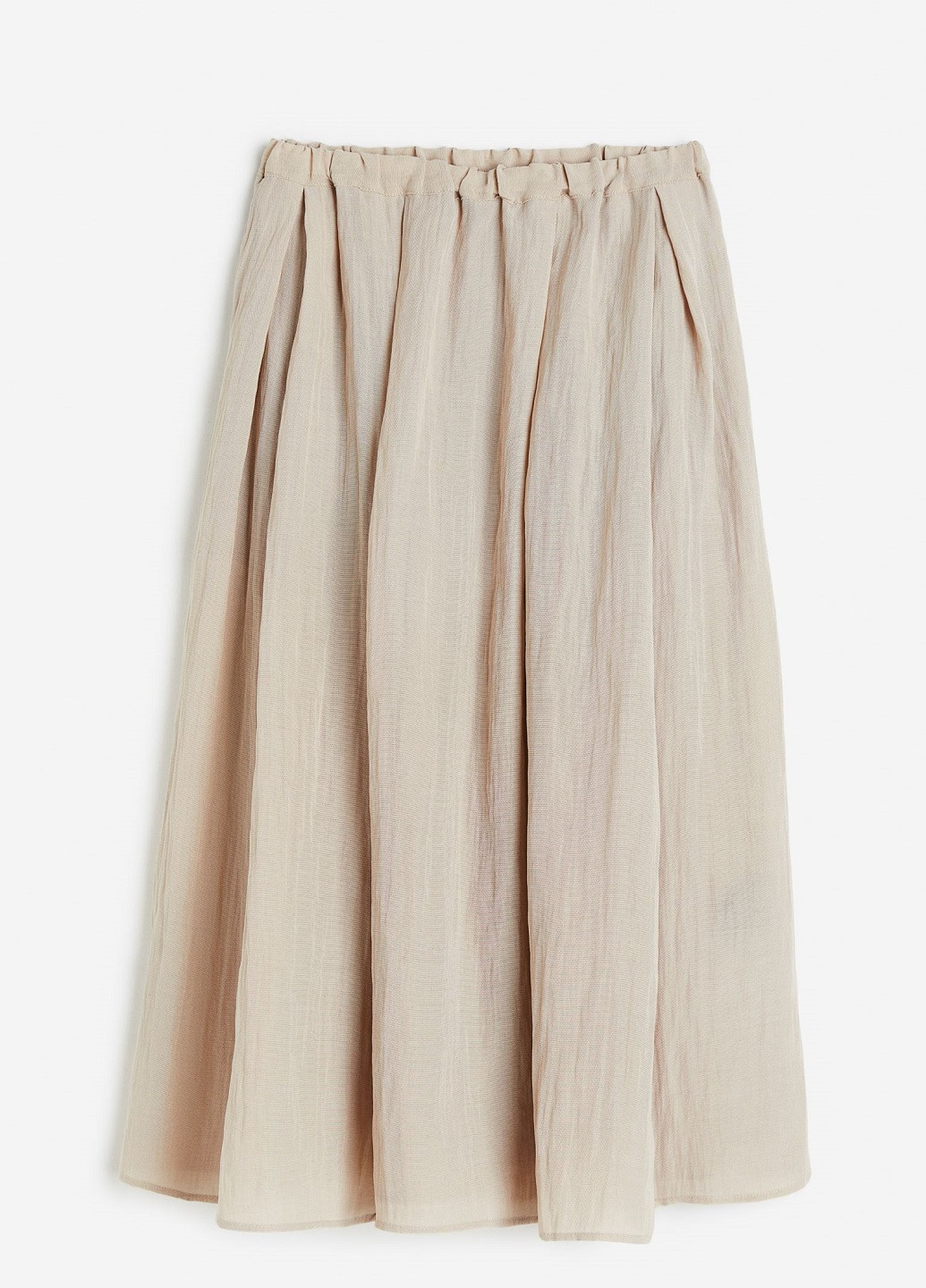 Бежевая кэжуал однотонная юбка H&M