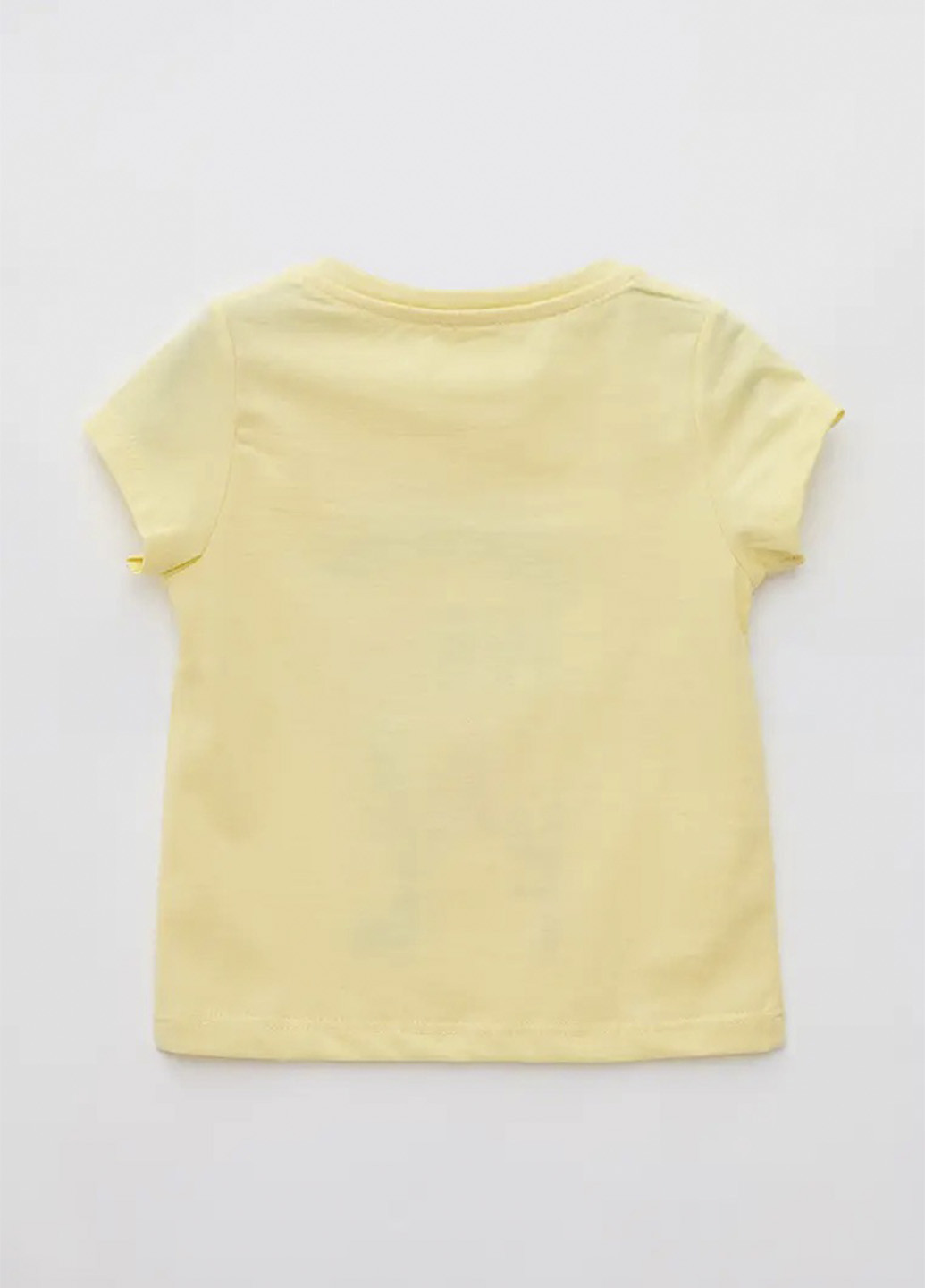 Жовта літня футболка для дівчинки Роза