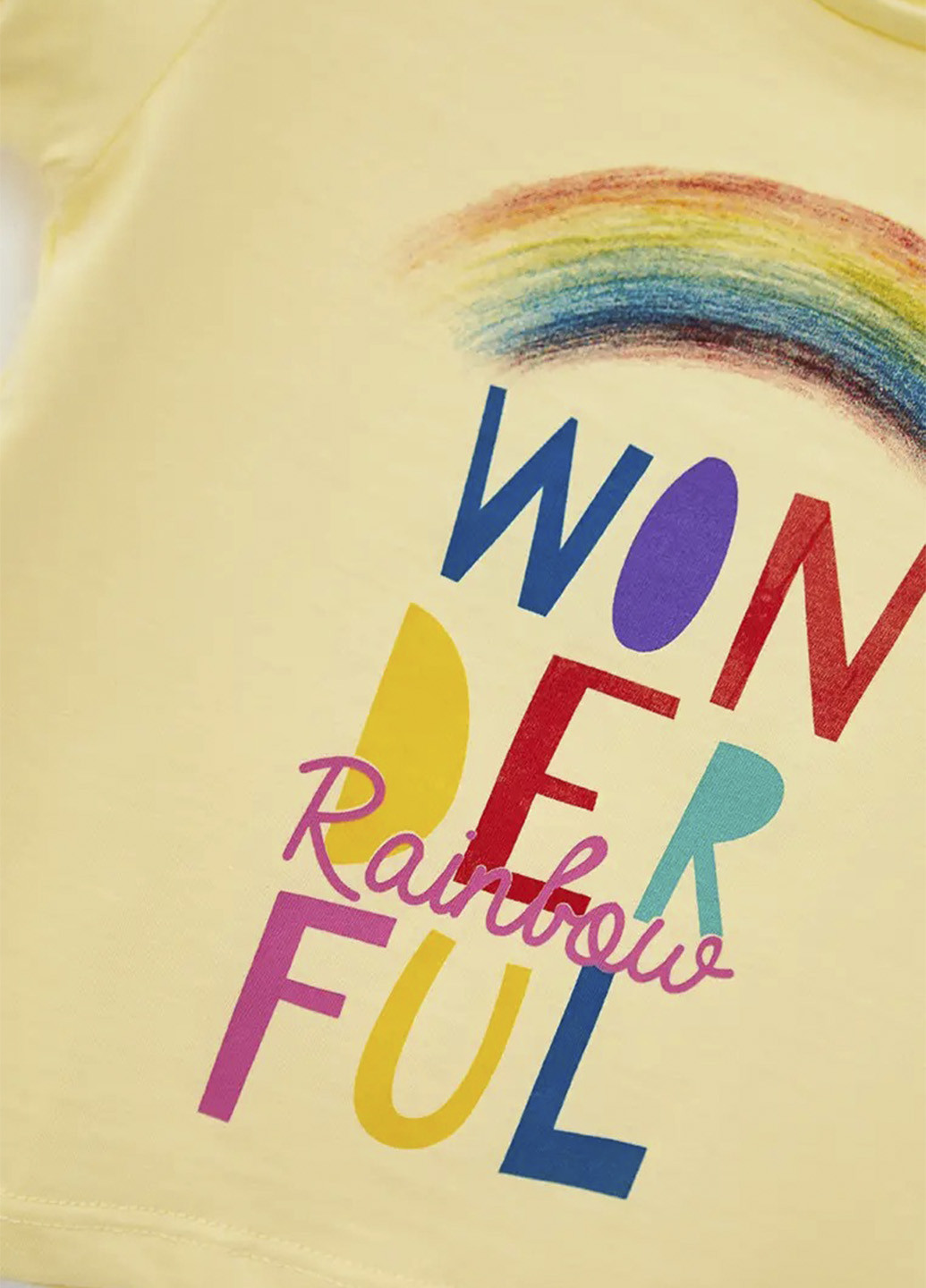 Жовта літня футболка для дівчинки Роза