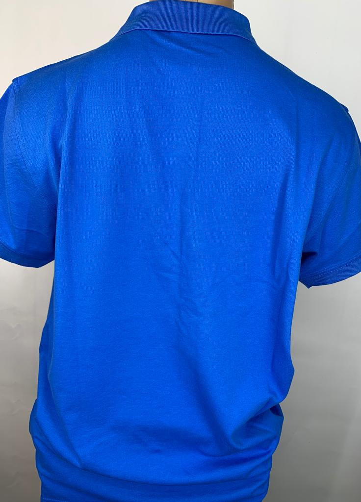 Синяя футболка polo с коротким рукавом Gant