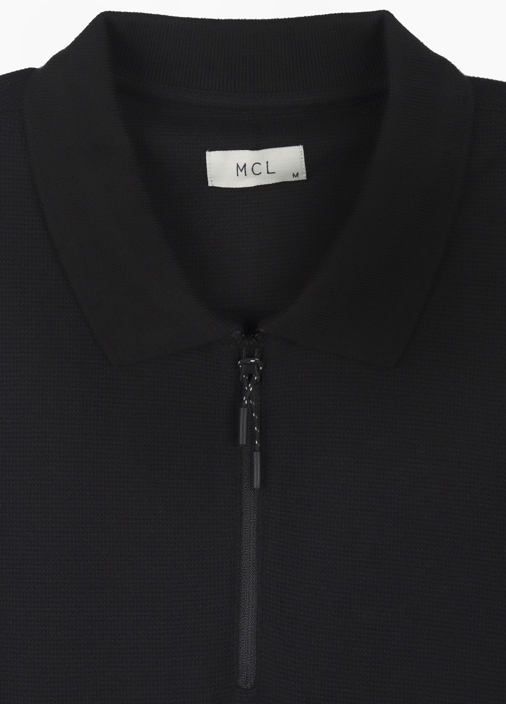Черная футболка-поло для мужчин MCL однотонная