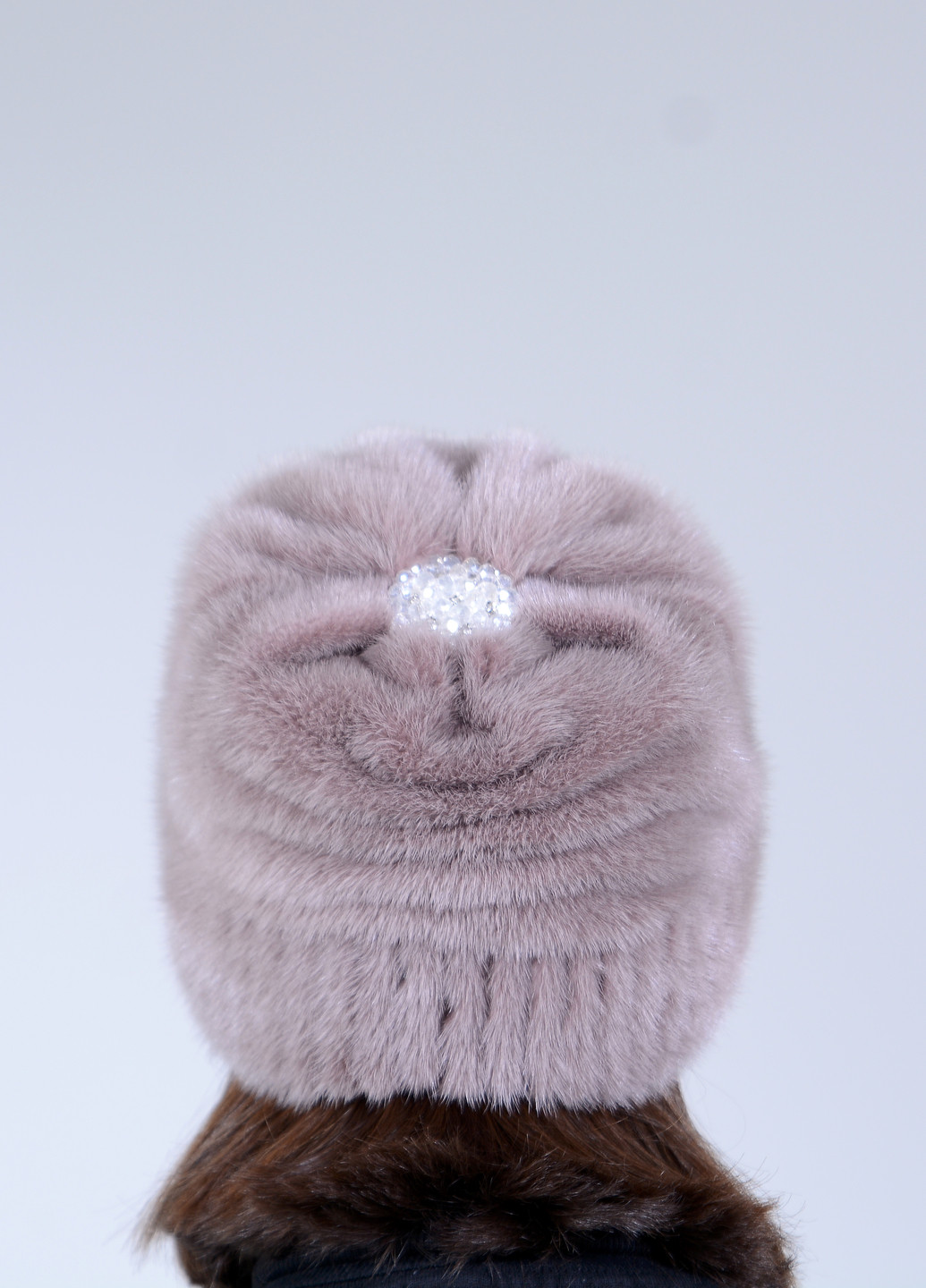 Норковая женская зимняя шапка кубанка Меховой Стиль ромашка (258459120)