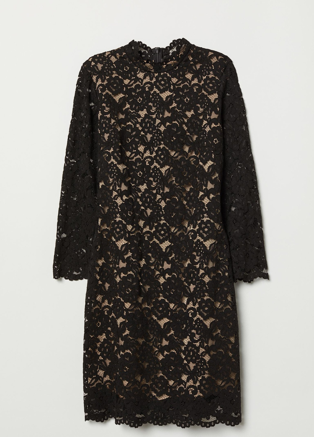 Чорна повсякденний сукня жіноча чорна мереживна H&M однотонна