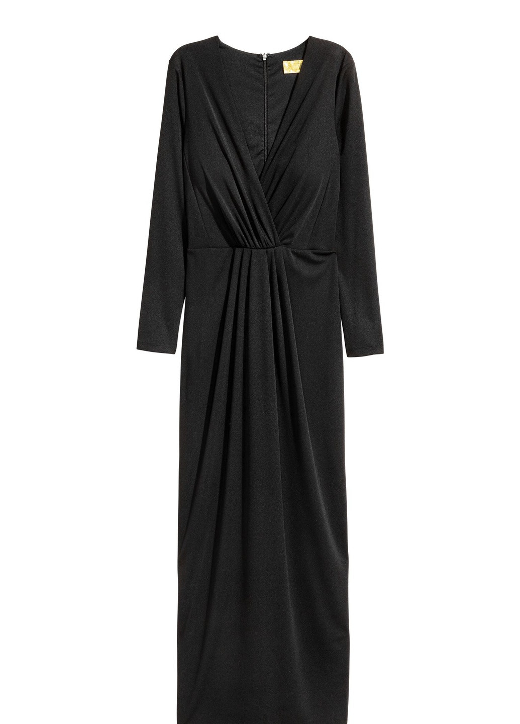 Черное повседневный платье женское черное H&M однотонное