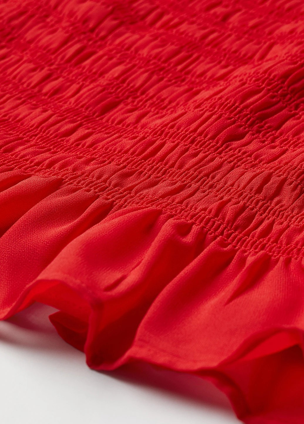 Червона повсякденний сукня жіноча червона жатка H&M однотонна