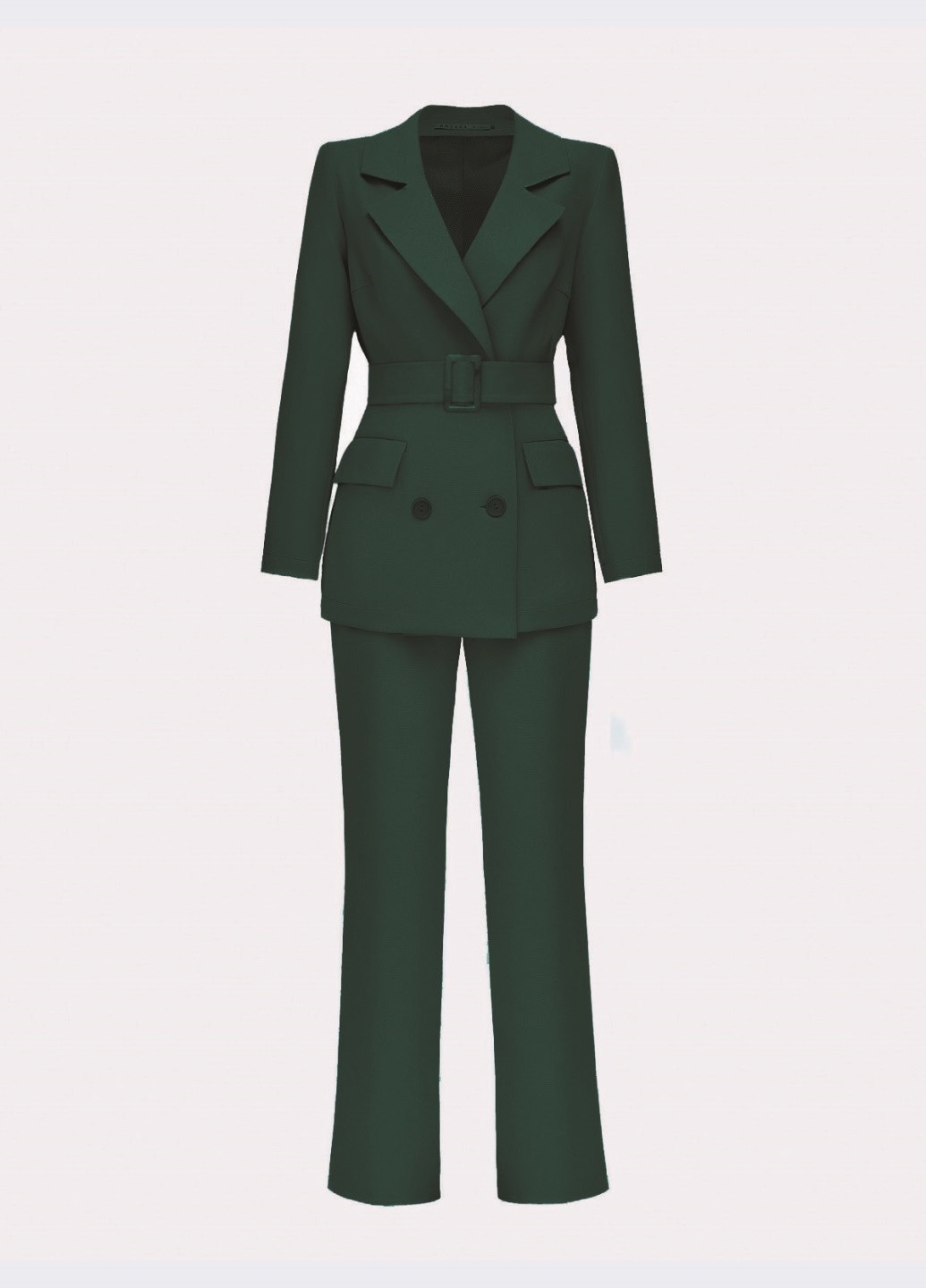 классический брючный костюм темно-зеленого цвета с пиджаком Dressa (258449513)