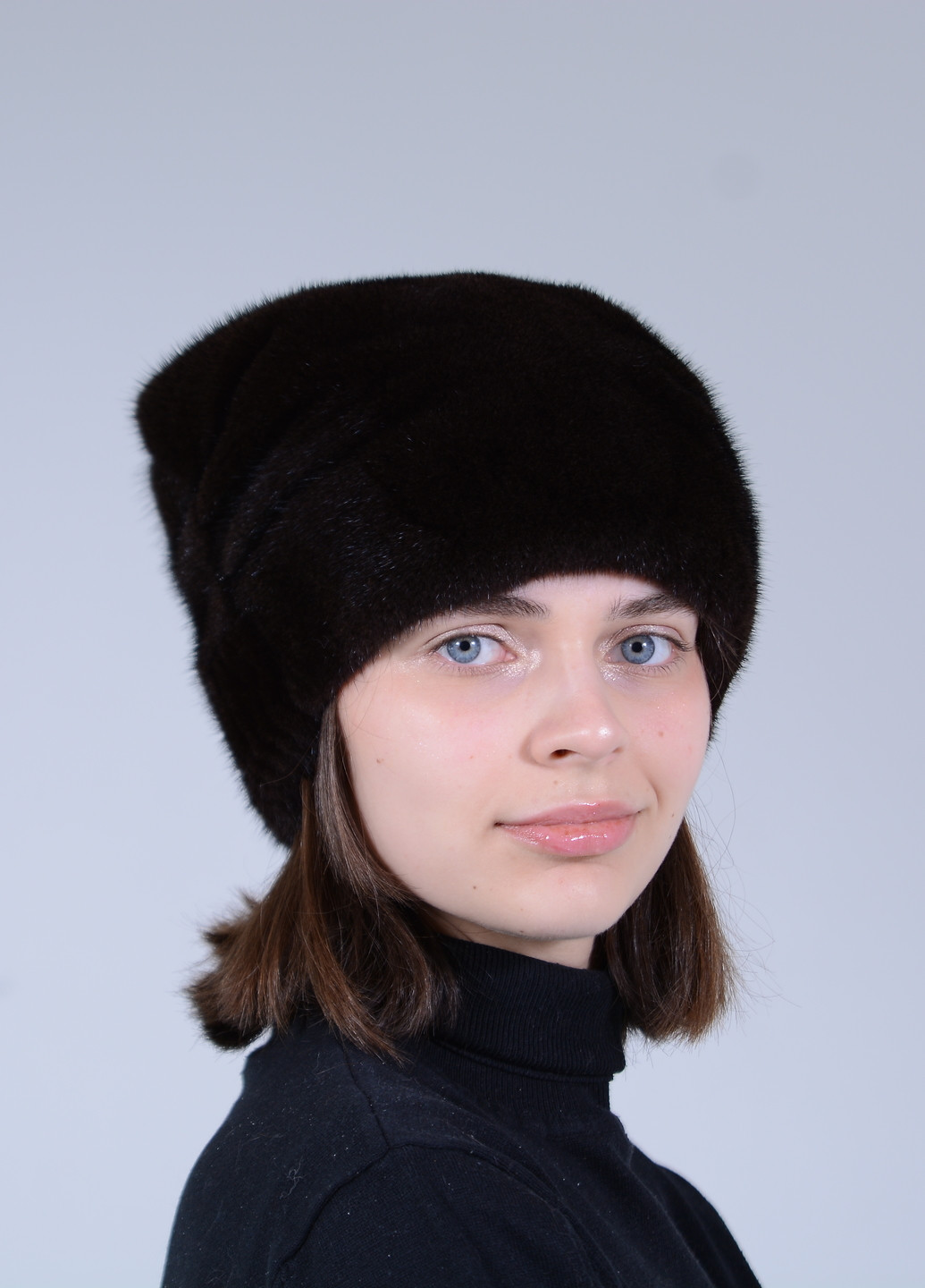 Жіноча зимова розкішна норкова шапка Меховой Стиль адель (258459106)