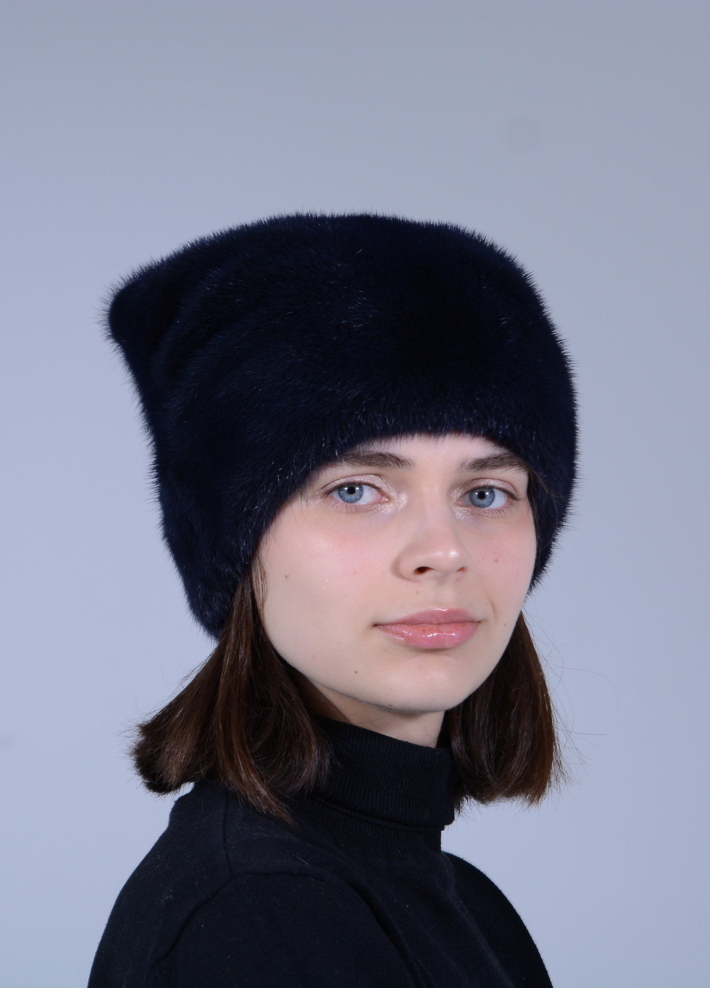 Жіноча зимова розкішна норкова шапка Меховой Стиль адель (258459119)