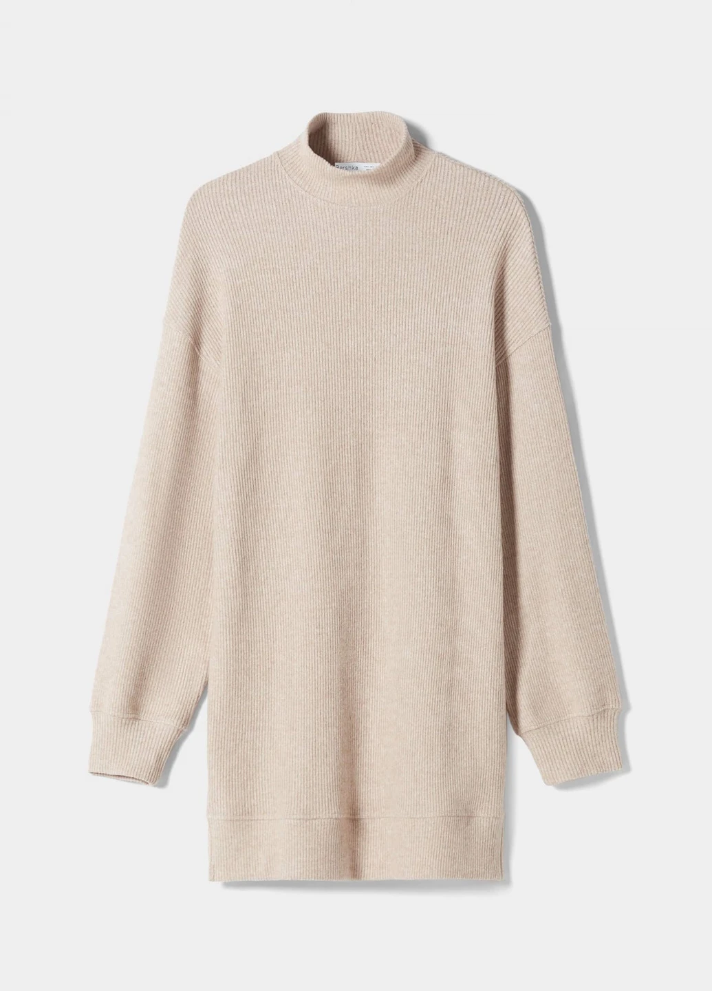 Песочное повседневный платье Bershka однотонное