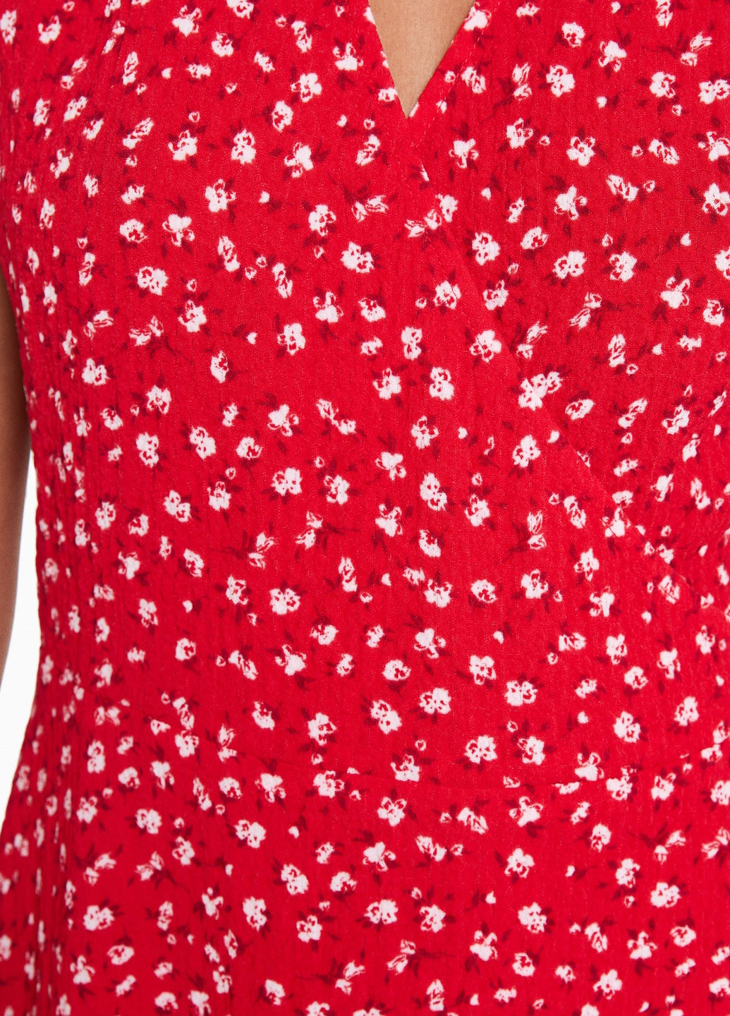 Красное повседневный платье Bershka с цветочным принтом