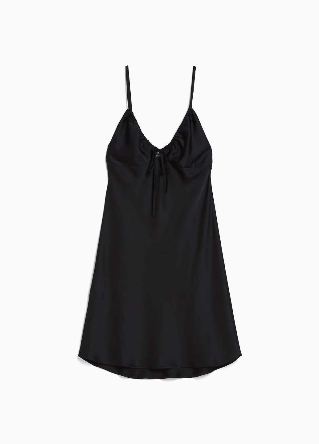 Черное домашнее платье Bershka однотонное