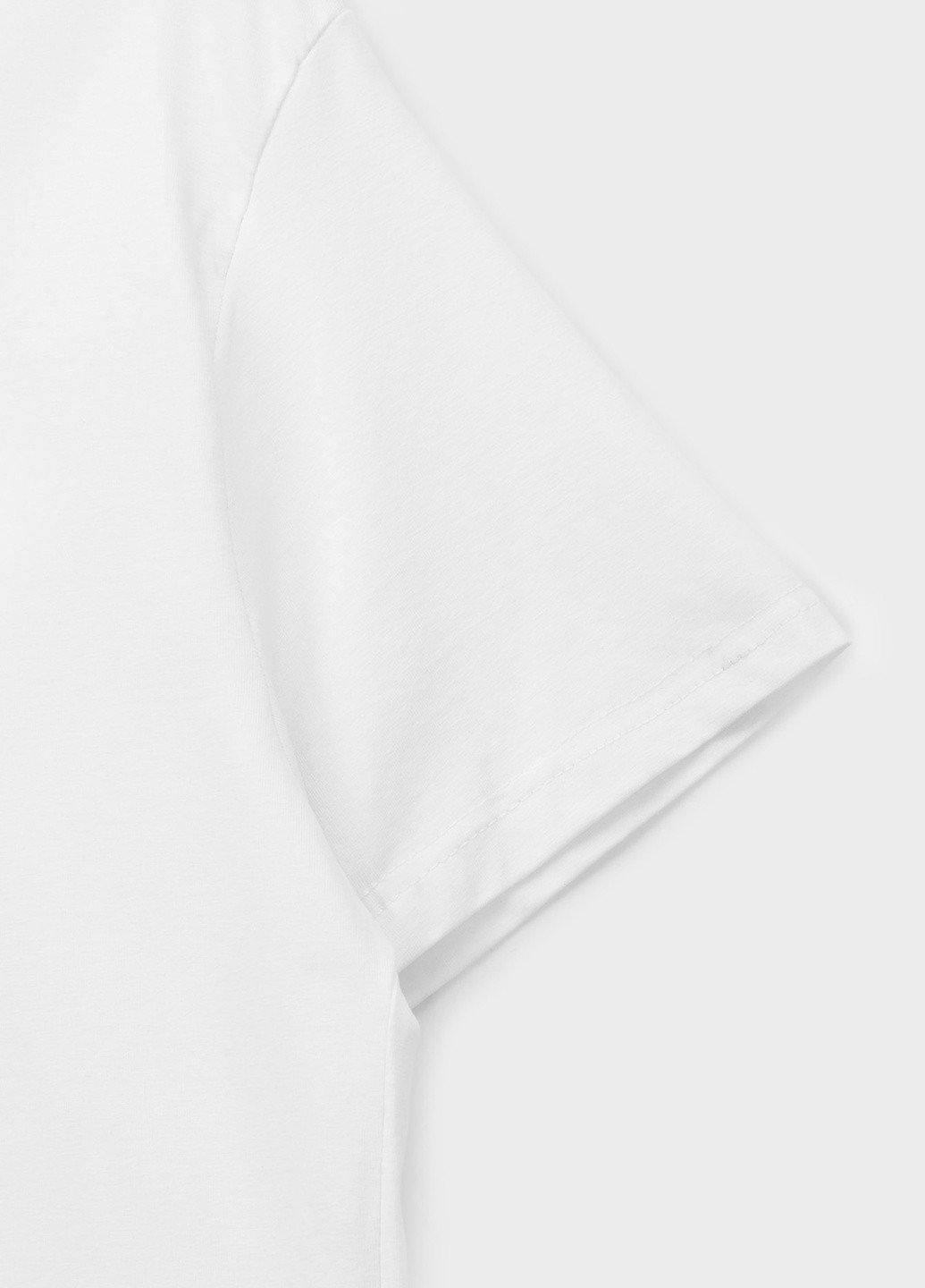 Біла футболка герб тризуб Demos