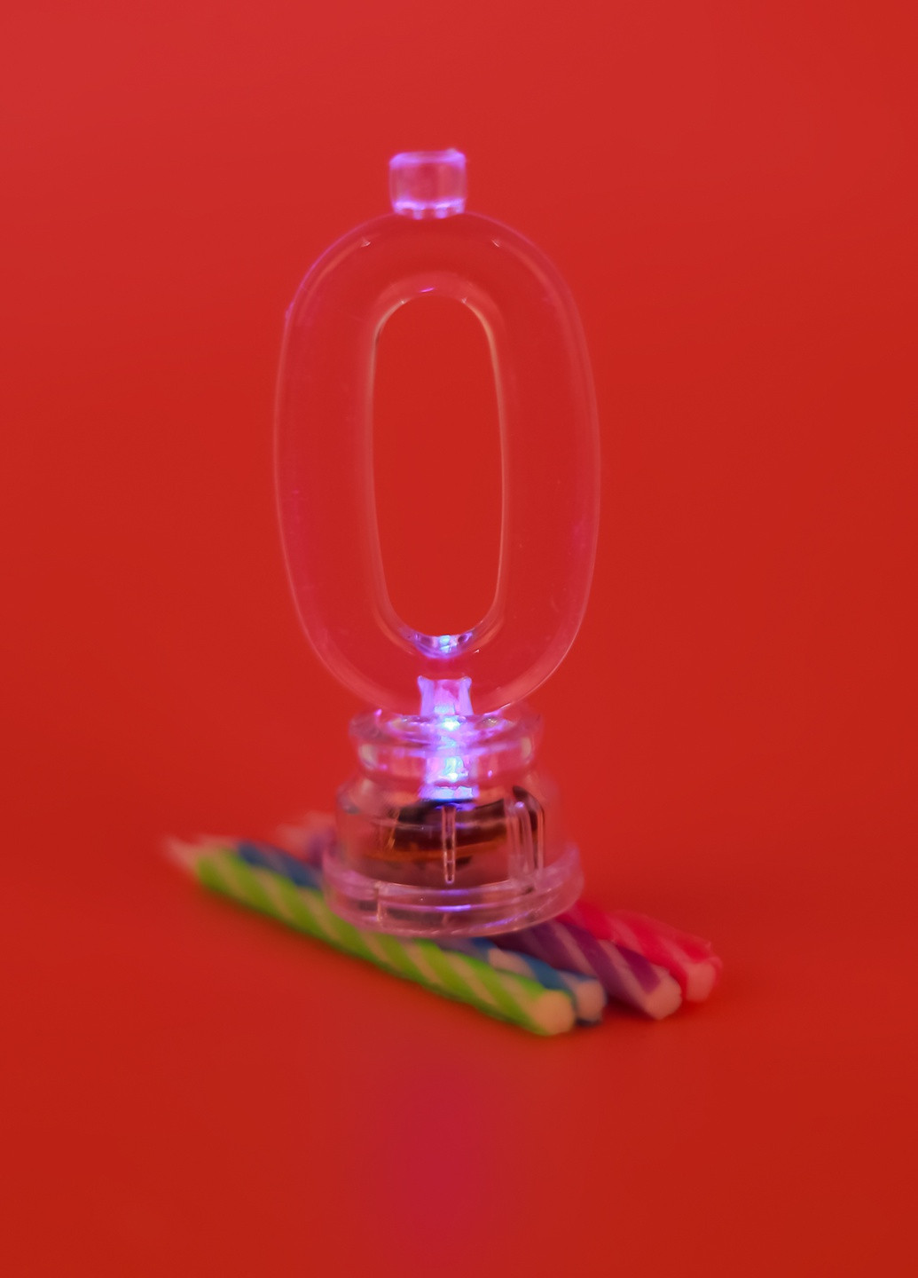 Набор свечи +цифра LED "Maxi" 0 светящийся MX701007-0 No Brand (258459858)