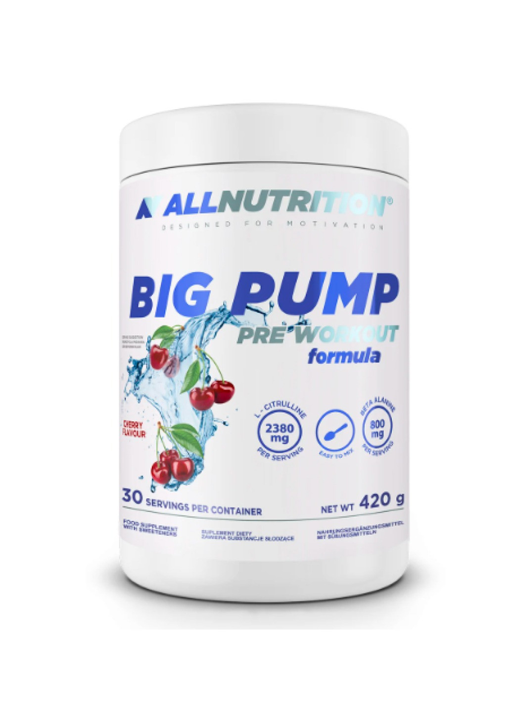 Формула для тренувань Big Pump Pre Workaut Formula - 420g Cherry Allnutrition (258463226)