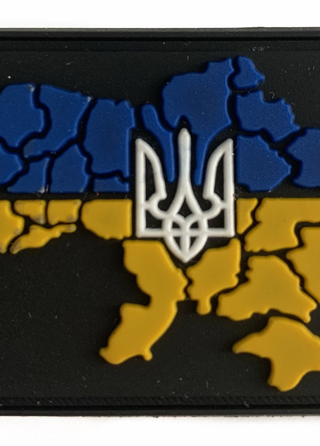 Шеврони "мапа Украини з бiлим гербом" гумовий 4PROFI (258525997)