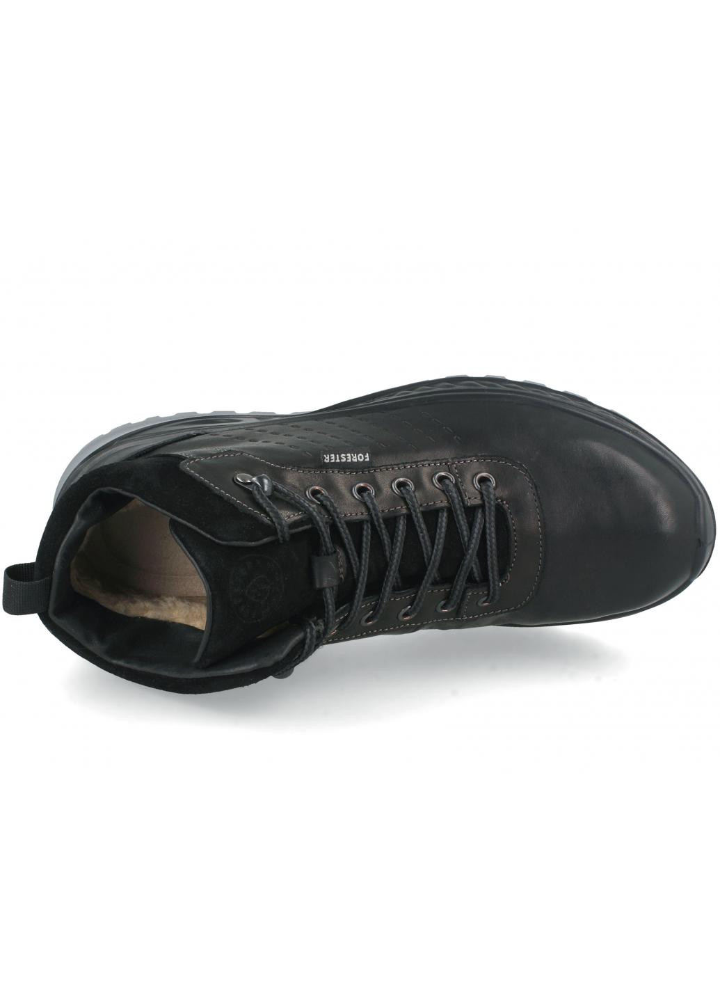 Черные зимние мужские кроссовки ergostrike 18354-9 made in europe Forester