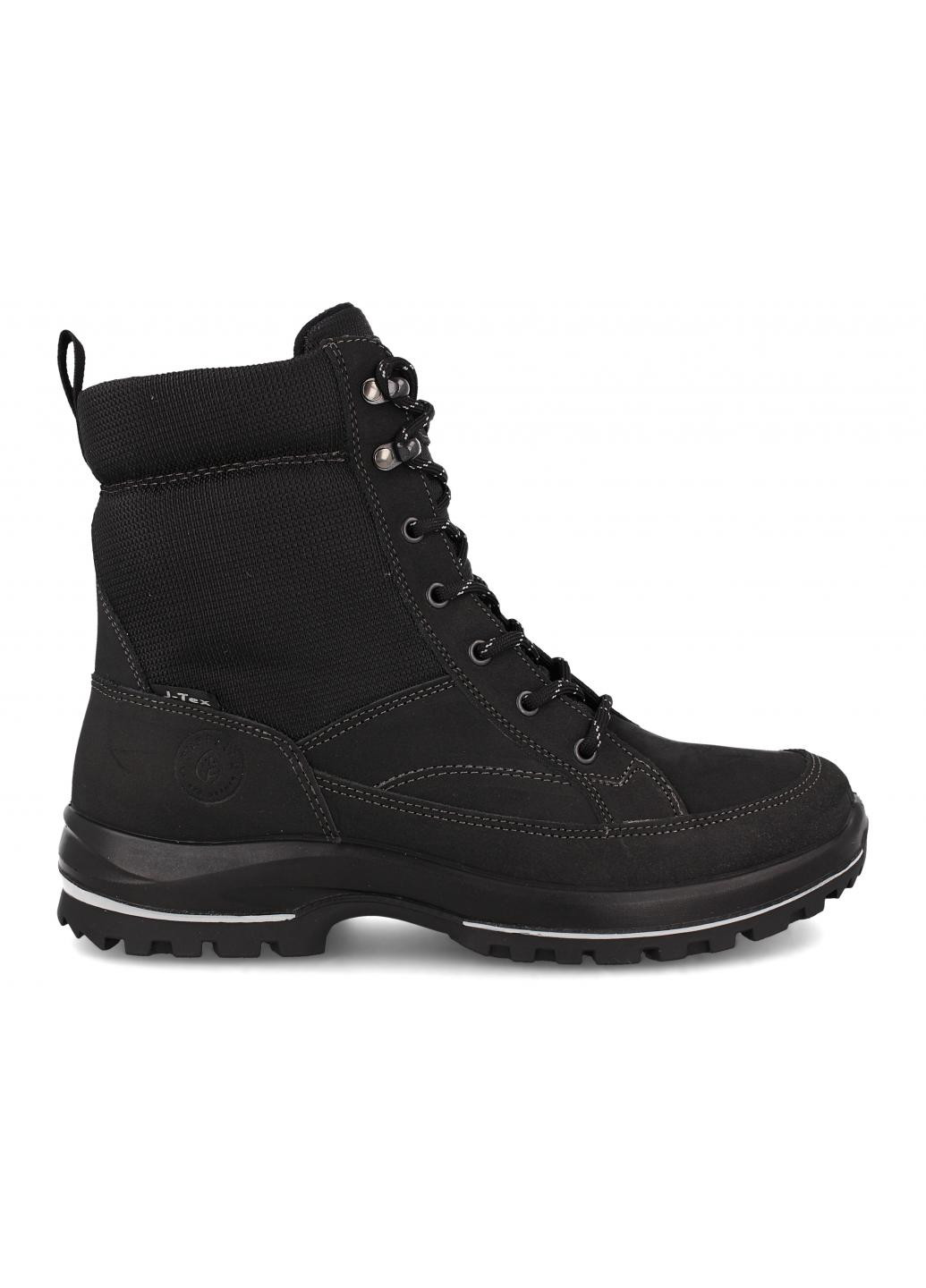 Черные зимние мужские ботинки norway flag cordura 3435-10 made in europe Forester