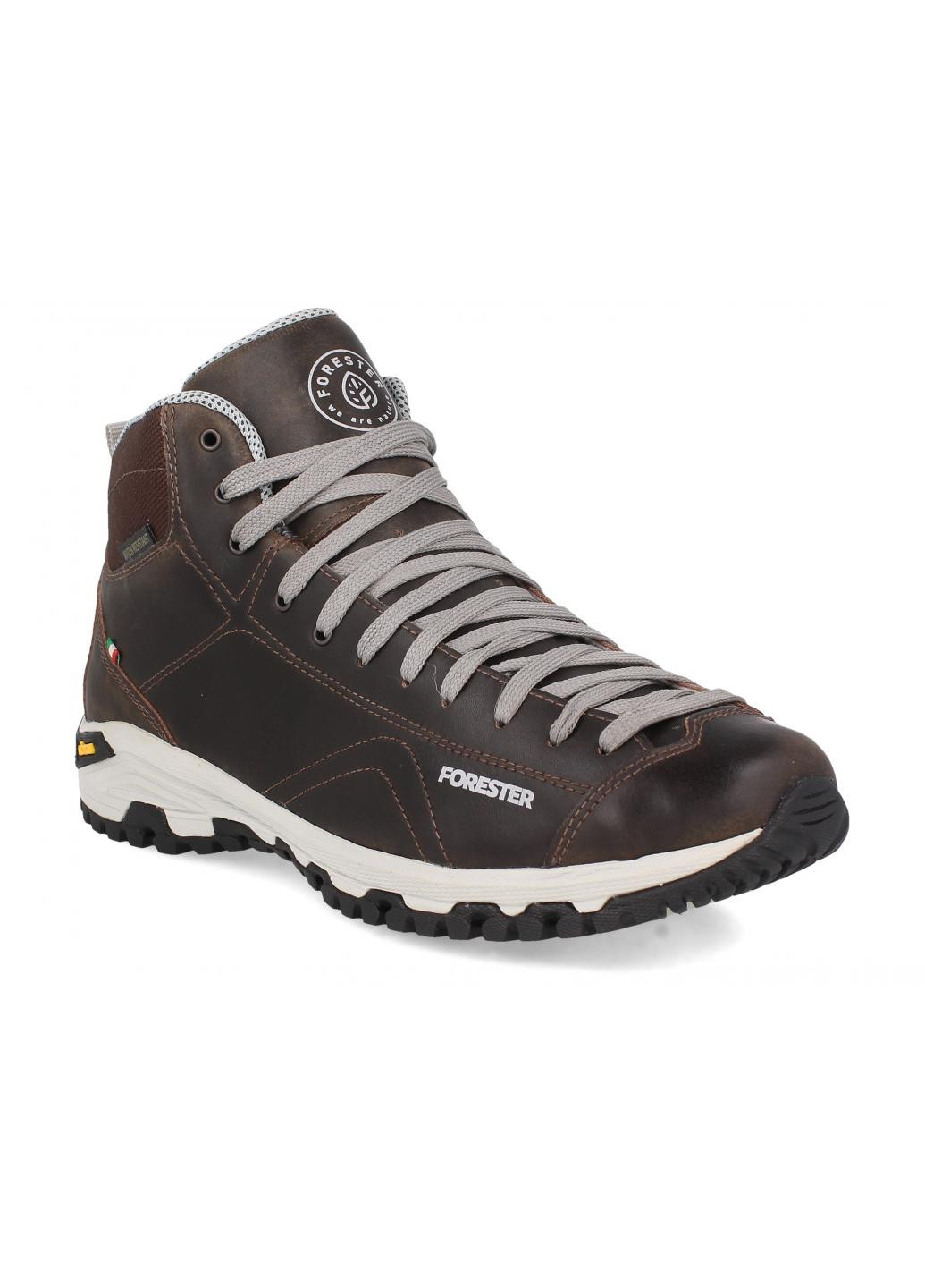 Коричневые зимние мужские ботинки brown vibram 247951-45 made in italy Forester