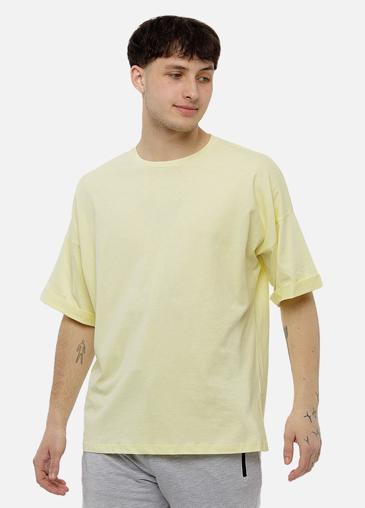 Желтая мужская футболка оверсайз Yuki