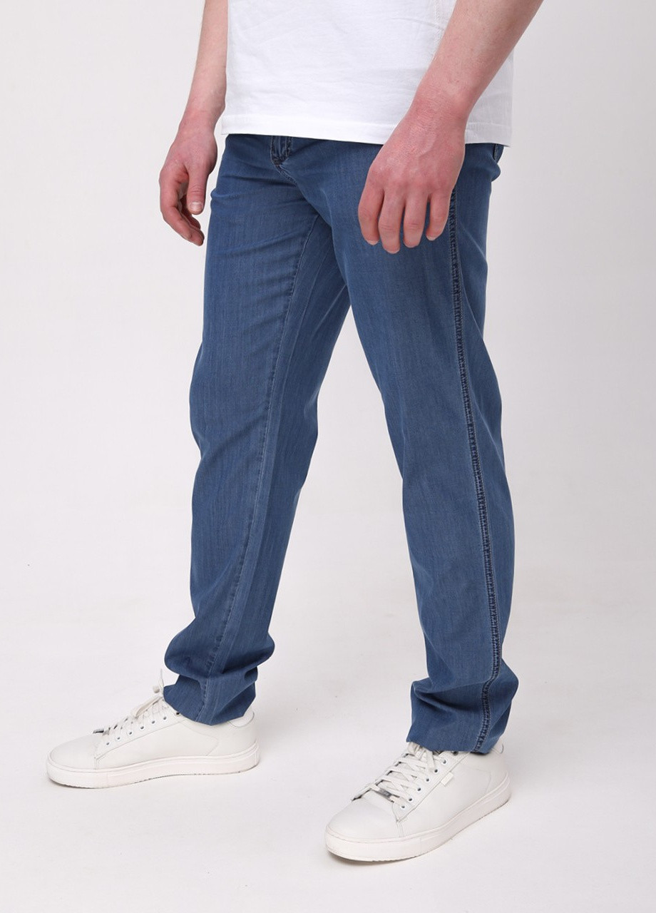 Синие летние прямые джинсы мужские прямые летние синие большой размер Прямая Lexus